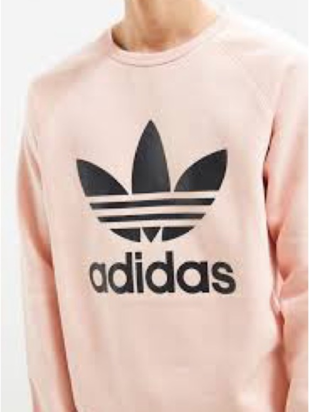 Adidas Light Pink Crewneck with Black Logo